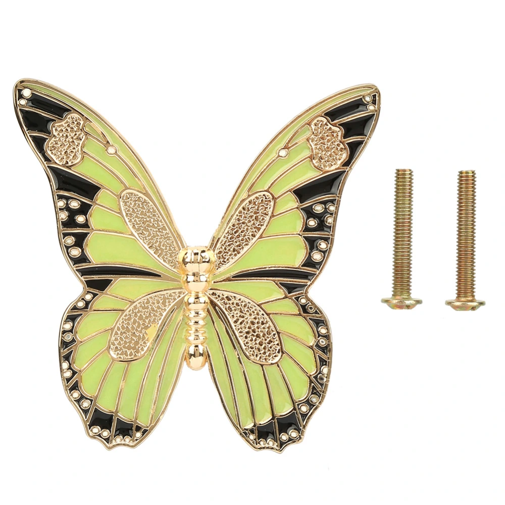 Drawer Pull Kitchen Cupboard Knobs Cabinet Wardrobe Handle (Butterfly shape) Green Night Lights