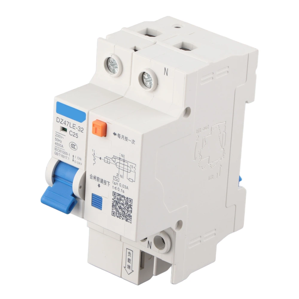 DZ47LE 32 1P+N C25 Leakage Protection Current Circuit Breaker 230V 25A