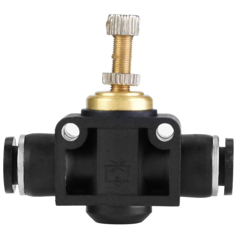 4/6/8mm Tube Air Flow Controller T Shape Pipe Pneumatic Fitting Regulator Valve(4mm)