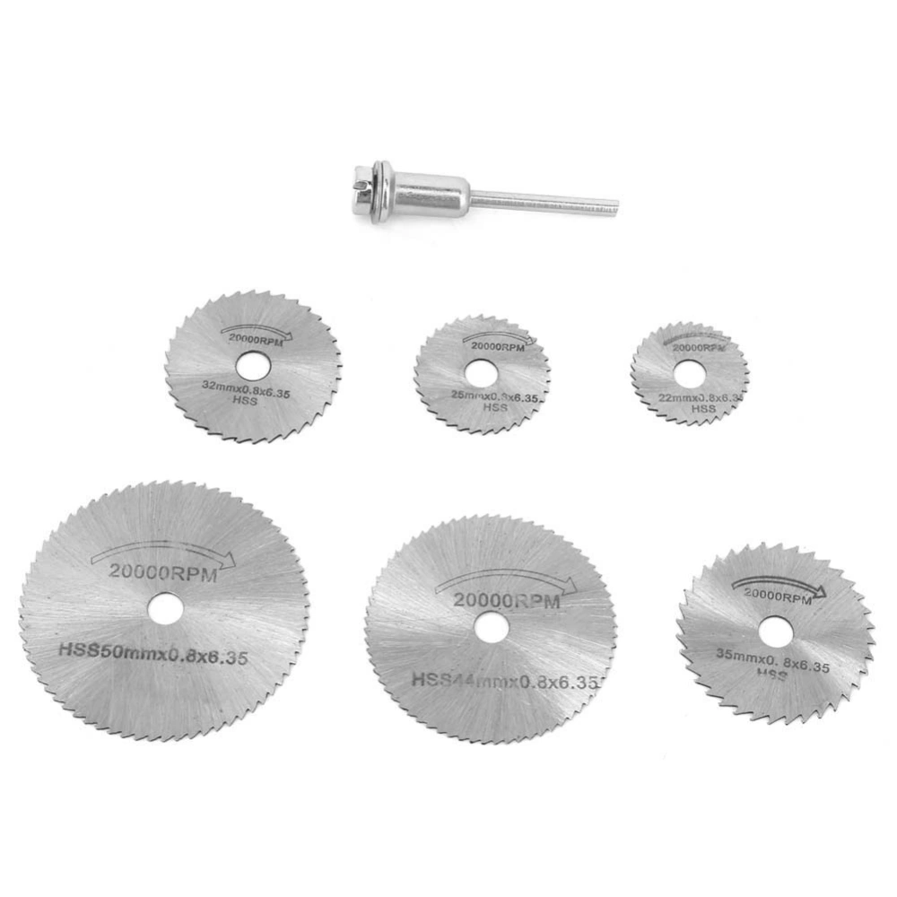 7pcs Steel Circular Saw Blades Cutting Disc Wheel Set Electric Grinder Accessory