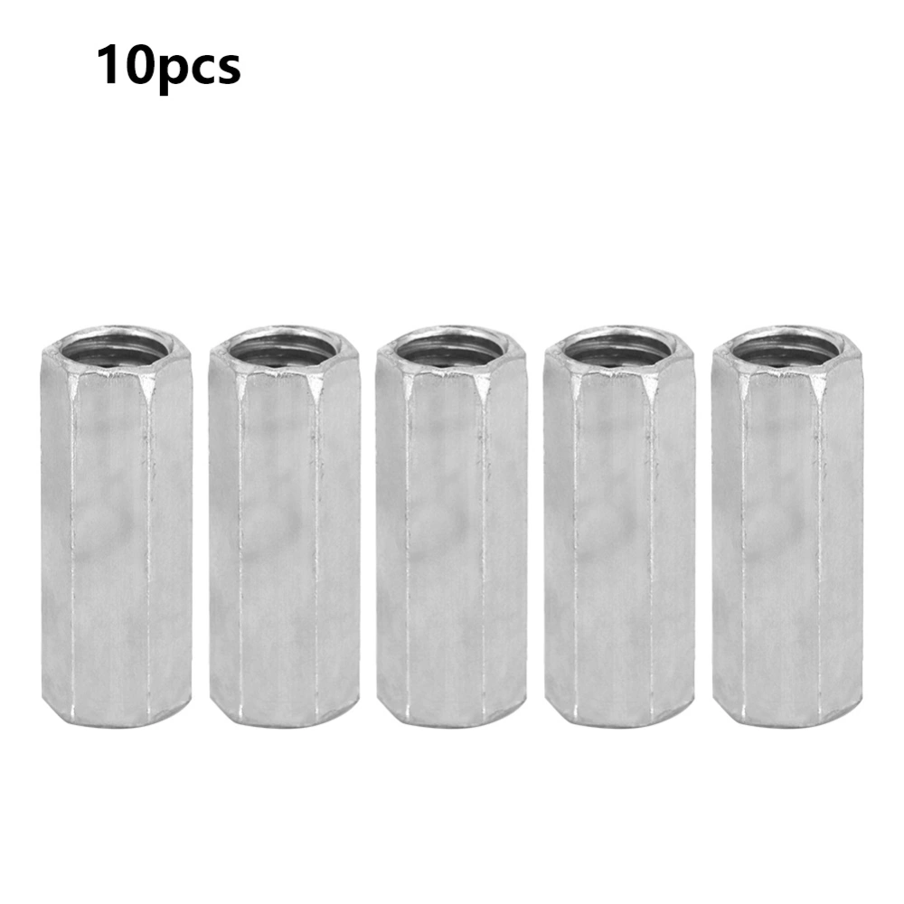 10pcs M8 Long Rod Nut Hex Hexagonal Sleeve Nut Standoff Threaded Fasteners (M8*28)