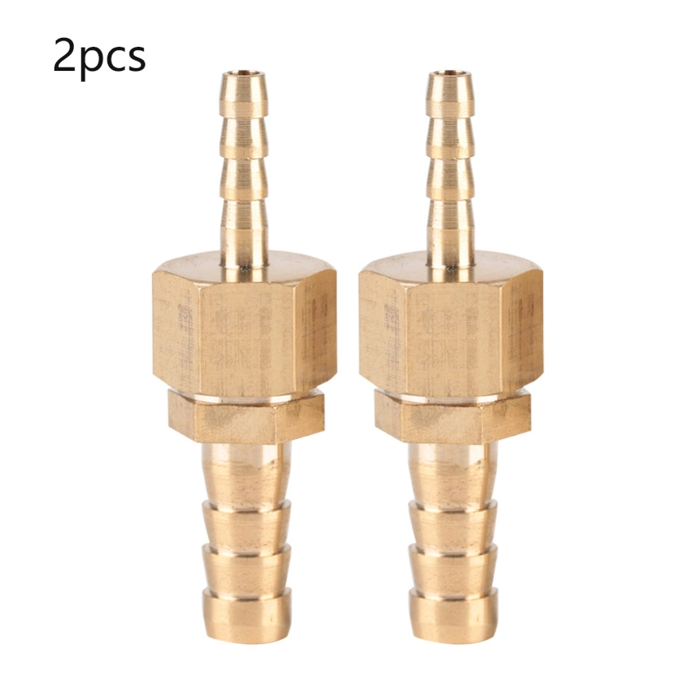 2pcs 4--10mm Brass Fitting Hose Barb Tail Reducer Reducing Plug Connector