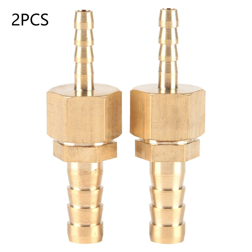 2pcs 4--6mm Brass Fitting Hose Barb Tail Reducer Reducing Plug Connector