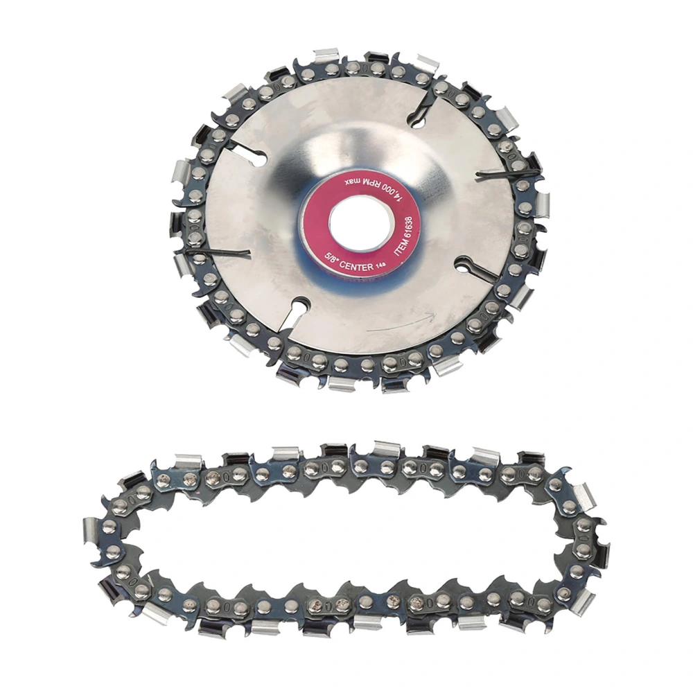 4" 22 Tooth Woodworking Grinder Disc & Chain Set Suitable for 100/115mm Angle Grinder