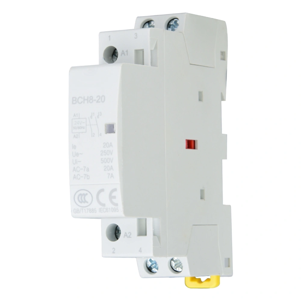 2P 20A 2NO 24V 220V/230V 50/60Hz Household AC Contactor DIN Rail Mount