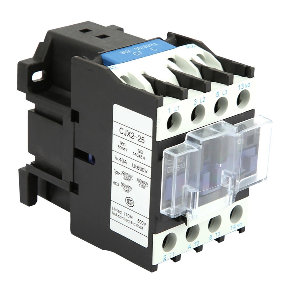 CJX2‑25 Rail Mount Contactor Industrial Electric Contactor (36VAC)