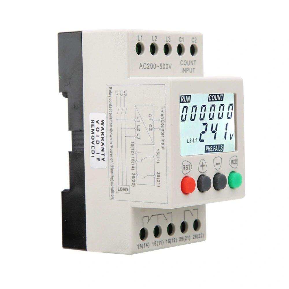 JVR800‑2 Under Over Voltage Protector 3 Phase Voltage Monitoring Sequence Protection Relay