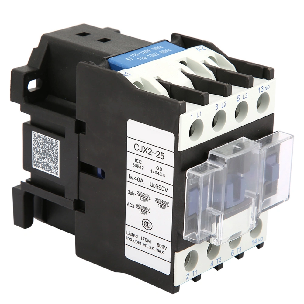 CJX2‑25 Rail Mount Contactor Industrial Electric Contactor (110VAC)