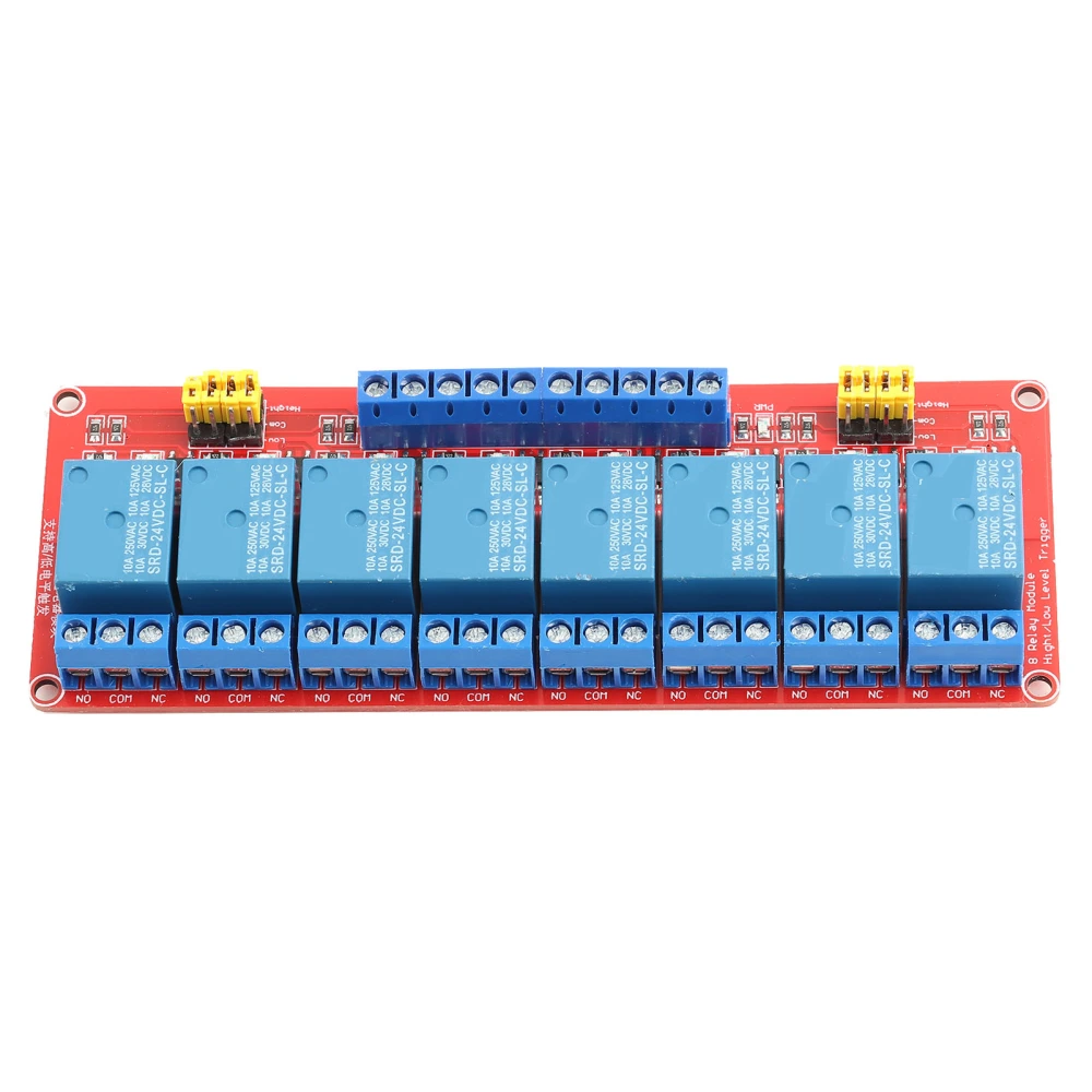 8 Channel Optocoupler Relay Module Board High & Low Trigger 24V