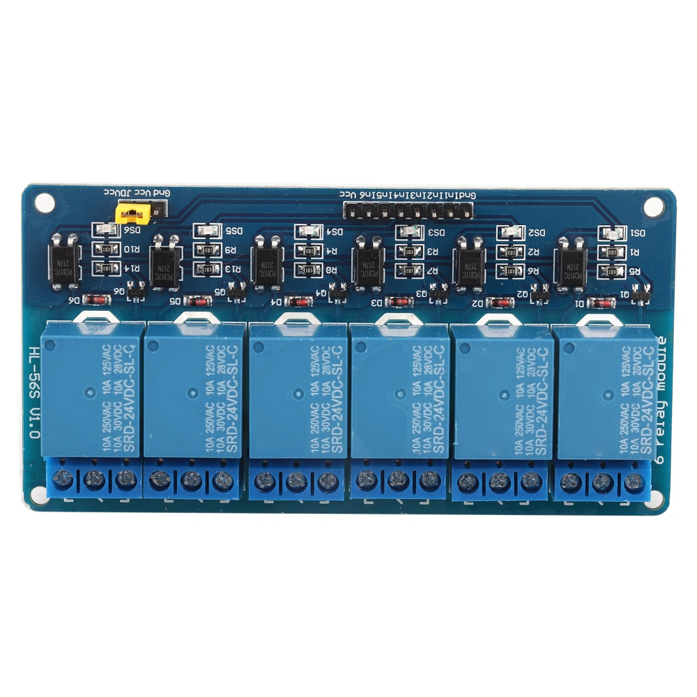 6 Channel Low Level Trigger Relay Module With Optocoupler 24V