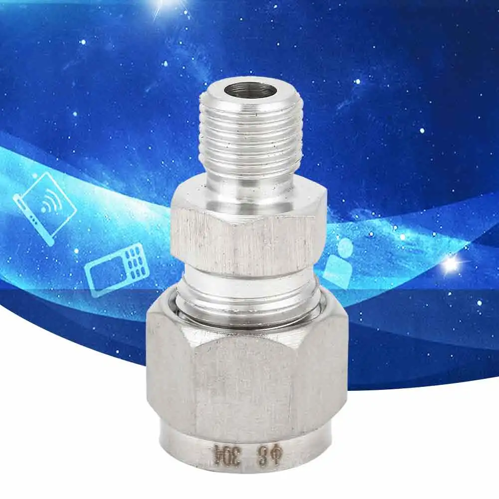 1pcs Metric Threads Stainless Steel Compression Fitting Straight Ferrule Joint for Air(M10*1-8）