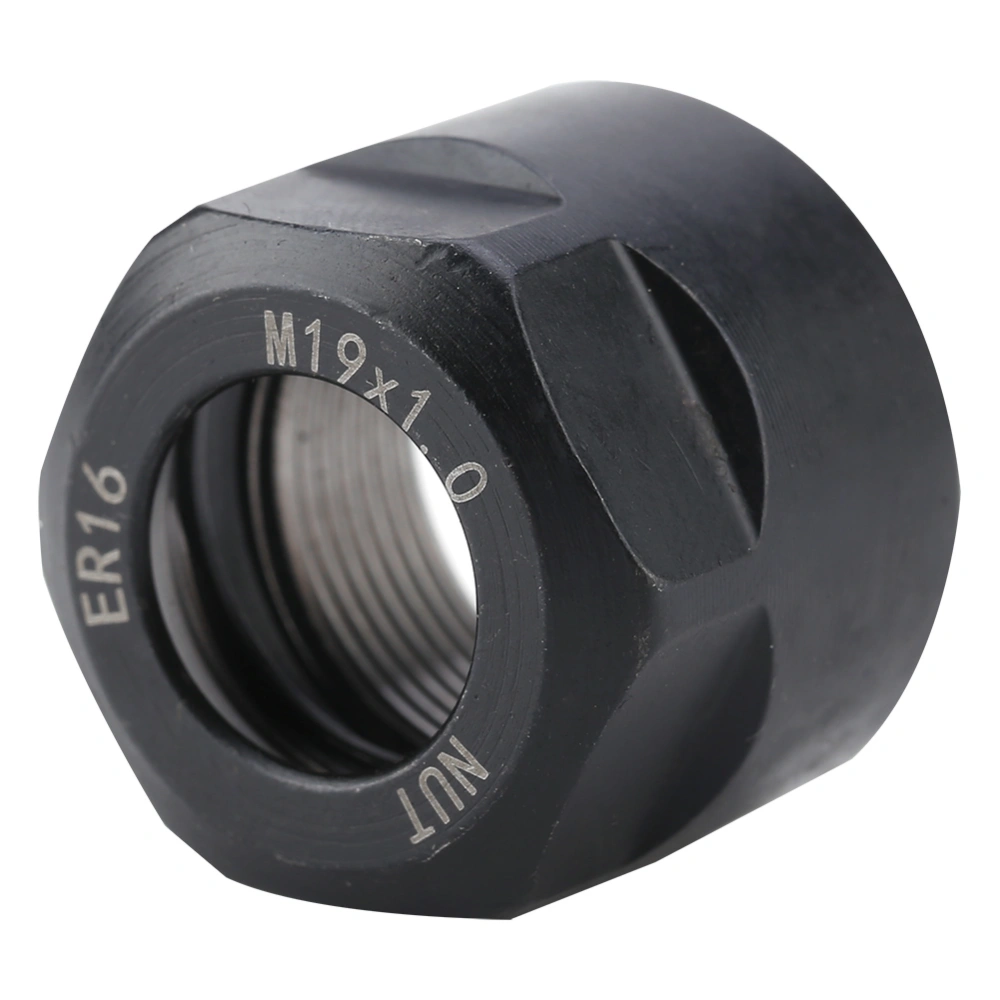 Collet Clamping Nut for CNC Milling Chuck Holder Lathe ER16 A&amp;M Type M19*1.0 Black