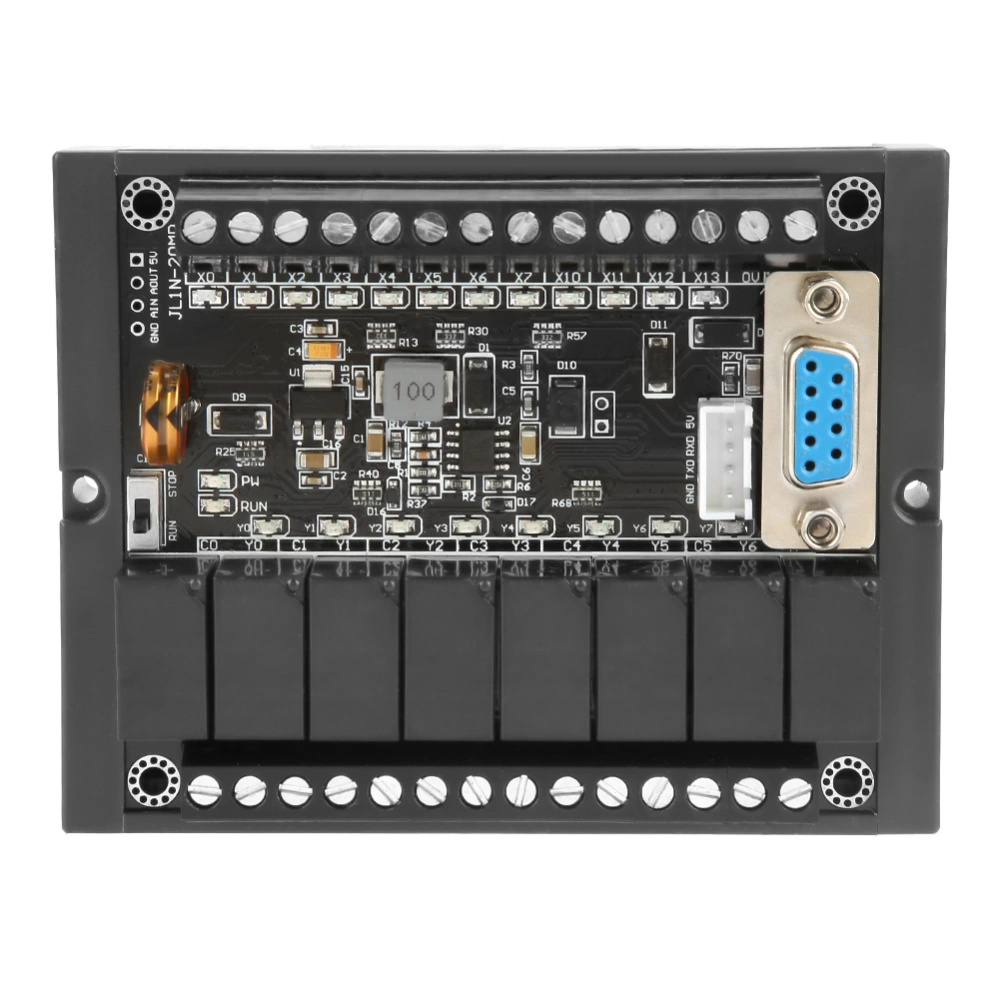 PLC Industrial Control Board FX1N-20MR Programmable Relay Delay Module with Shell