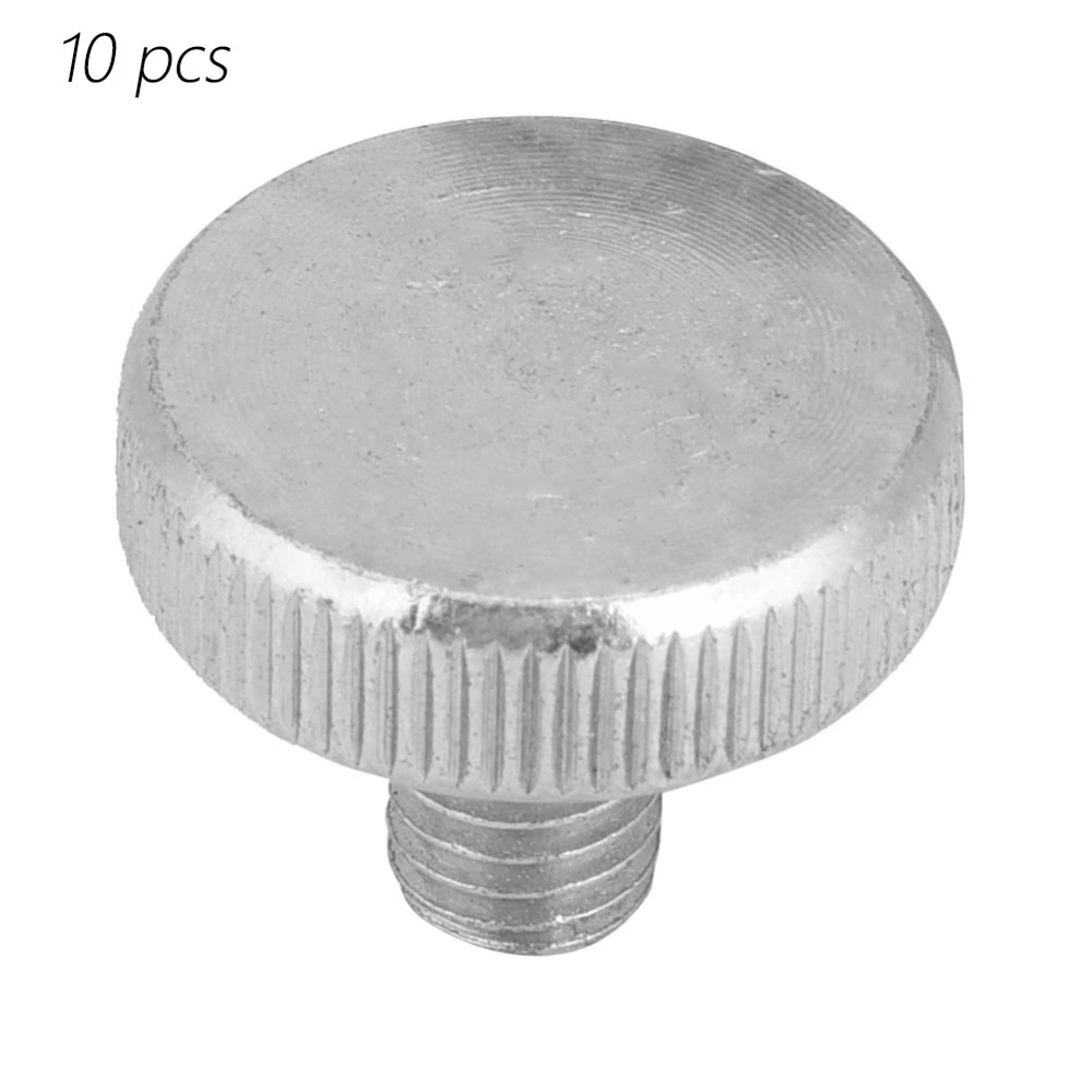 10pcs M8 Zinc Plated Carbon Steel Flat Knurled Head Bolts Thumb Screws (M8*12)