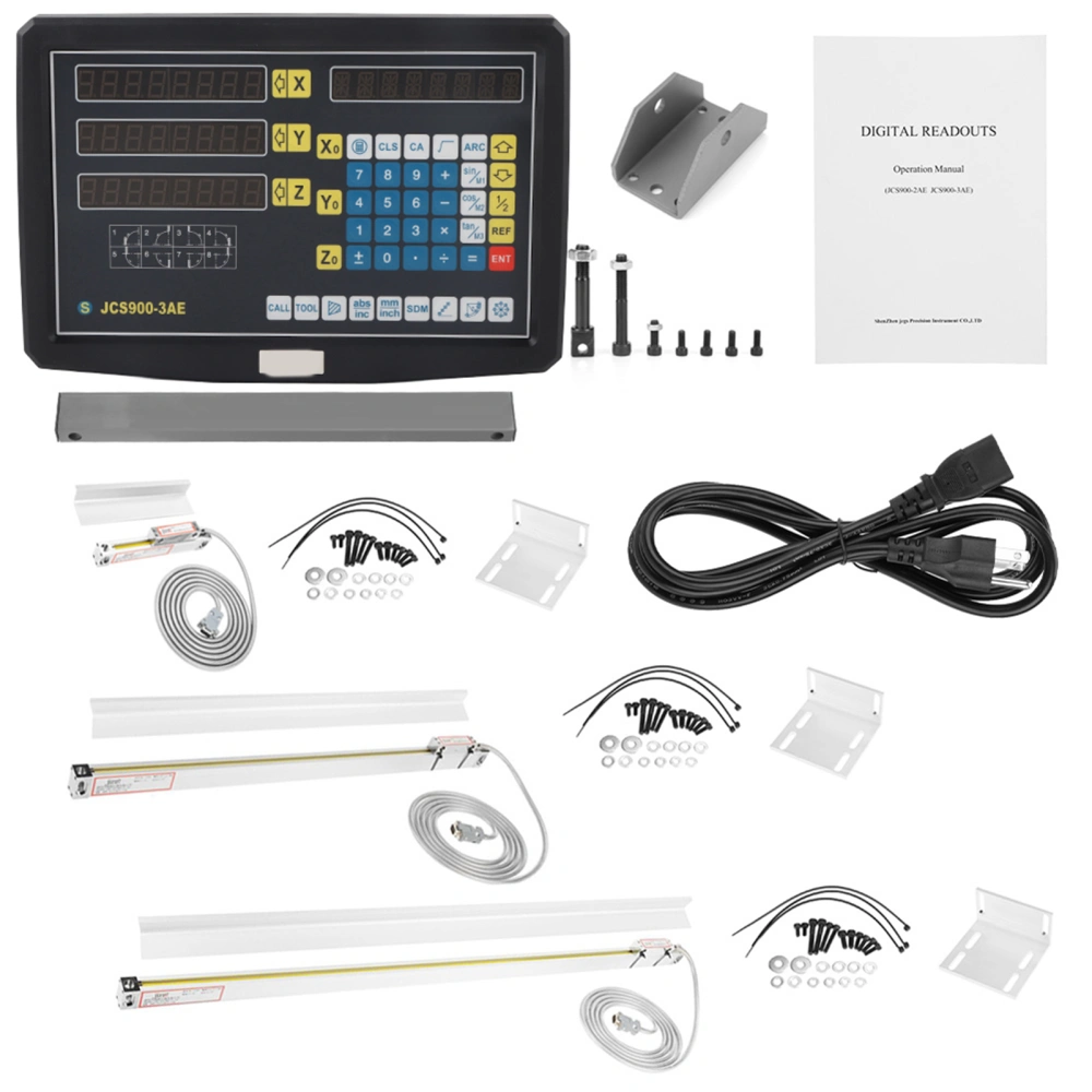 JCS900-3AE 50mm/500mm/800mm Digital Readout Linear Scale Encoder 110-240V US Plug