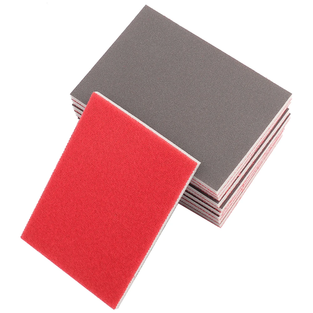 10PCS Square Sponge Sandpaper 120/180/240 Grit Fine Polishing Sanding Paper (240#)