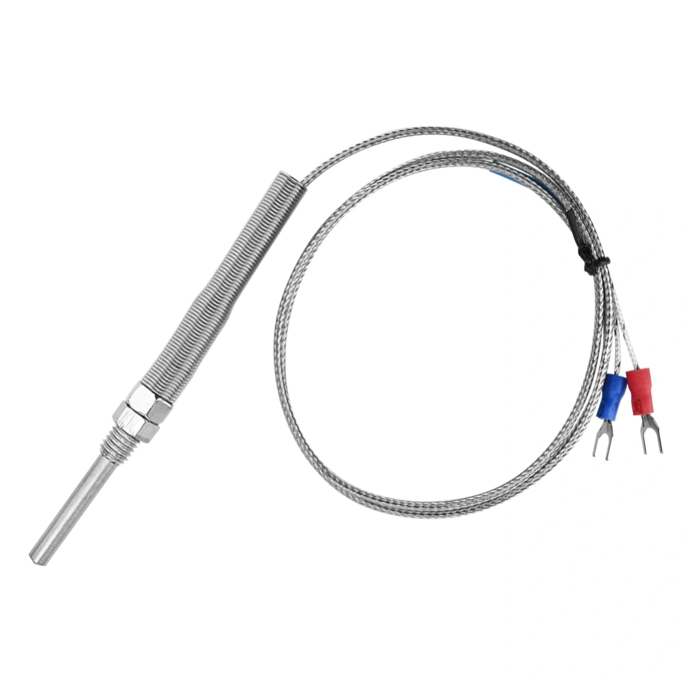 M8 Thread Type K Thermocouple 30mm Probe Temperature Sensor Wire 0-400℃ (1 m)