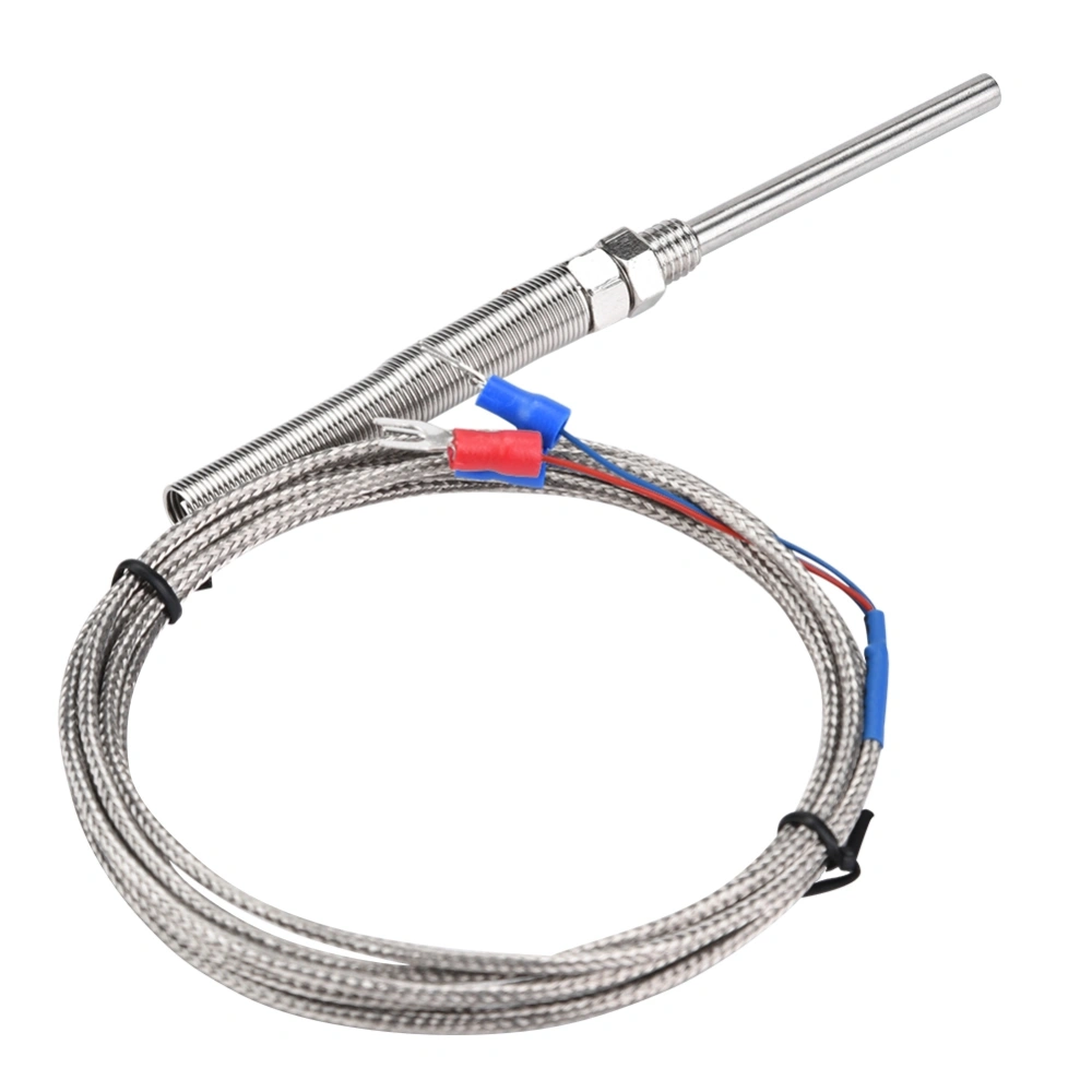 M8 Thread PT100 Platinum Resistor Thermocouple 50mm Probe Temperature Sensor Wire 0-400℃ (2 m)