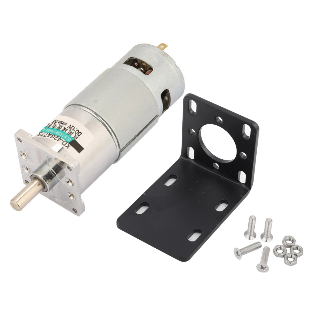 XD‑42GA775 Micro DC Gear Motor Large Torsion Adjustable Speed Motor with Bracket(50RPM12V)