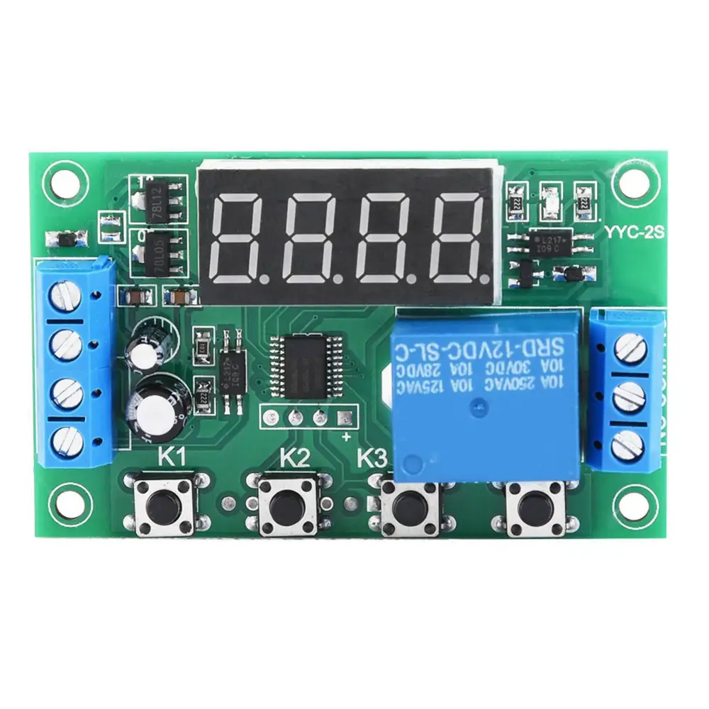 LED Display Adjustable Timer Relay Automation Control Switch Module (12V)