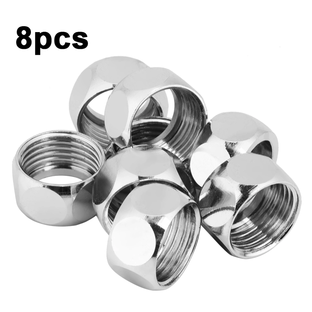 8pcs Bellows Nut 1/2" Hex Nuts for Corrugated Hose 16.8mm Gas Pipe (8pcs Copper Plating)