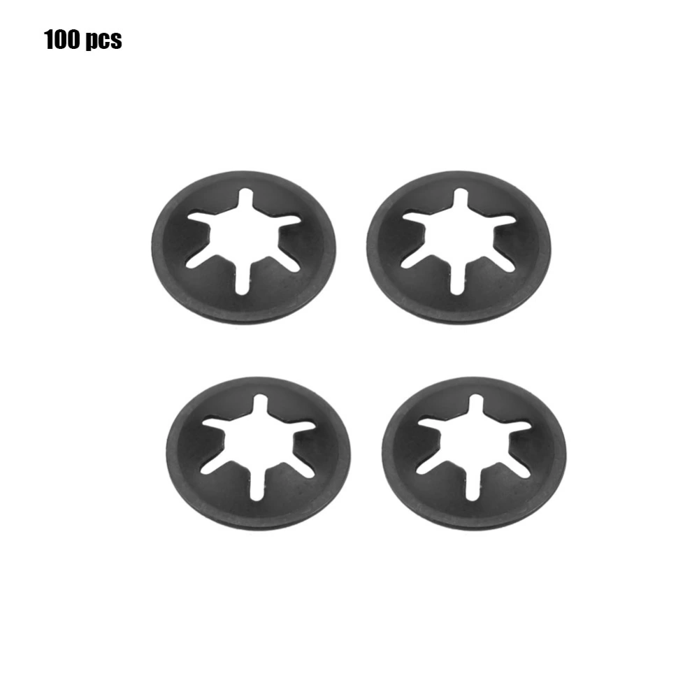 100pcs Manganese Steel Push On Washer Retaining Lock Washers Set (6*16*0.25mm )