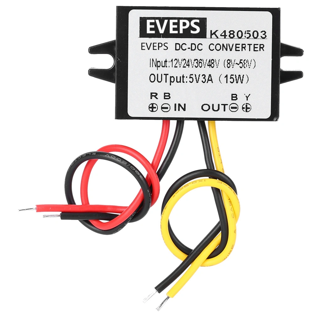 DC-DC 12V/24V/36V/48V to 5V 3A Buck Converter Step Down Power Supply Module