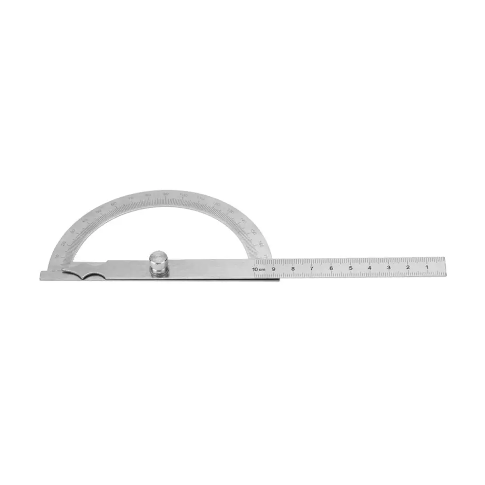 0-180 Degree Stainless Steel Protractor Goniometer Angle Finder Gauge 15cm Ruler 120 * 150mm