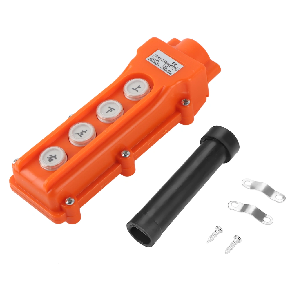 Crane Chain Hoist 4-channel Push Button Switch Lifting Pendant Rainproof Controller