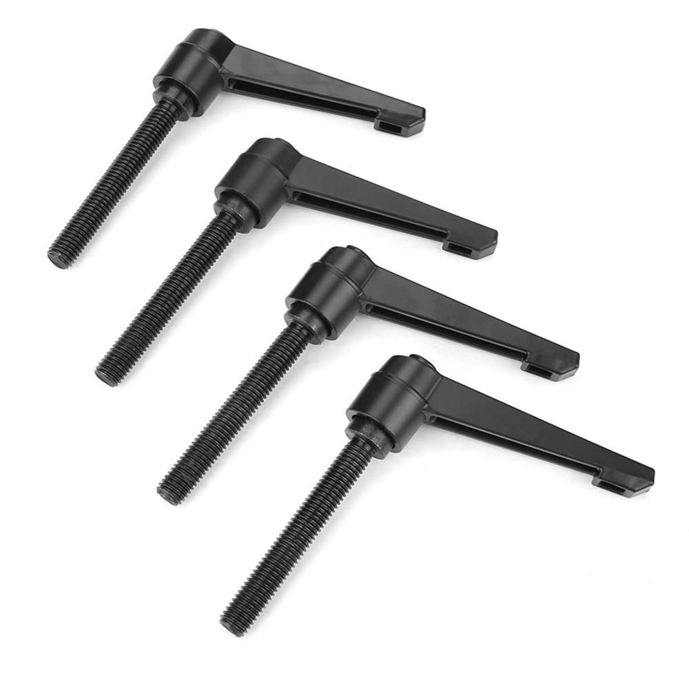 4PCS Metal Machine Knobs Adjustable Fixing Handle M10 Male Thread (80mm)