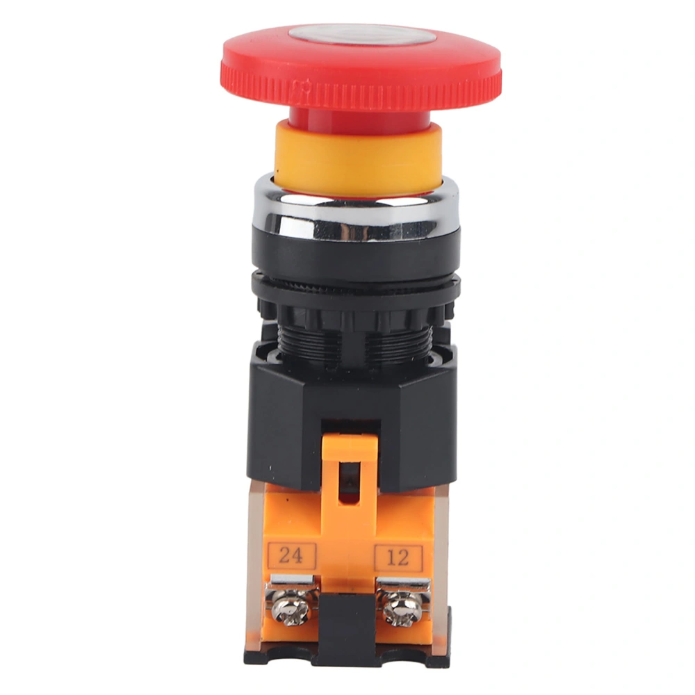 22MM Red Self Locking Emergency Stop Switch Button with Big Mushroom Head