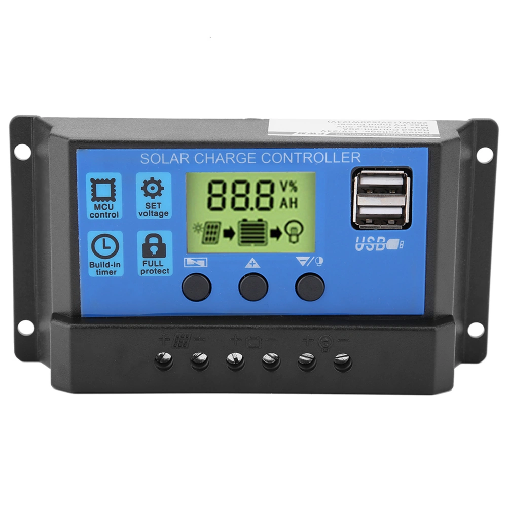 PWM 12V 24V Dual USB Solar Panel Charge Controller Regulator LCD Display 20A (YJSS-20A)