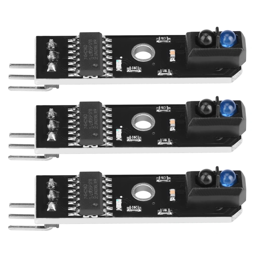 3pcs 1-channel Infrared Reflection Tracking Sensor Module Smart Car Black/White Line Detection