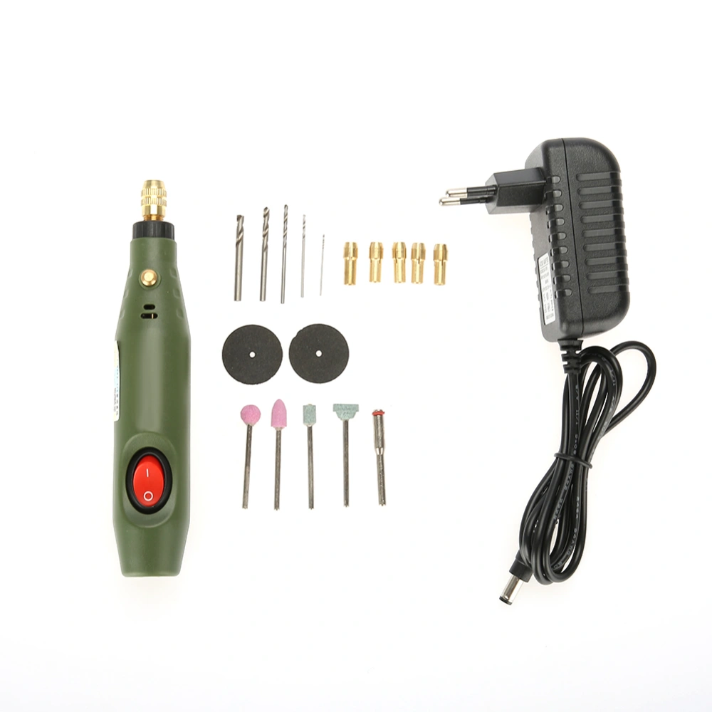 Mini Drill Set Drill Grinder Kit Electric Grinding Drilling Polishing Tool (EU Plug, 220V)