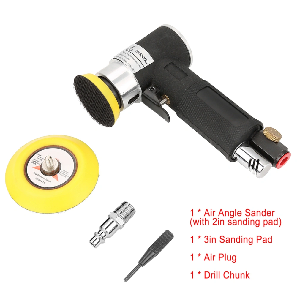 Mini Air Angle Sander 90° Pneumatic Polishing Grinding Machine 2inch 3inch Sanding Pad