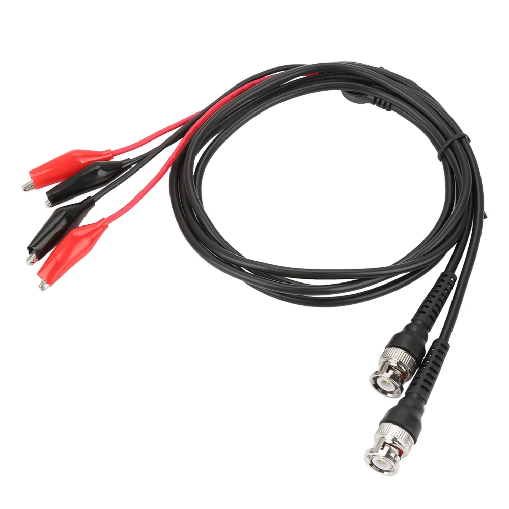 2pcs P1011 BNC Q9 to Dual Crocodile Clip Oscilloscope Test Probe Lead Cable