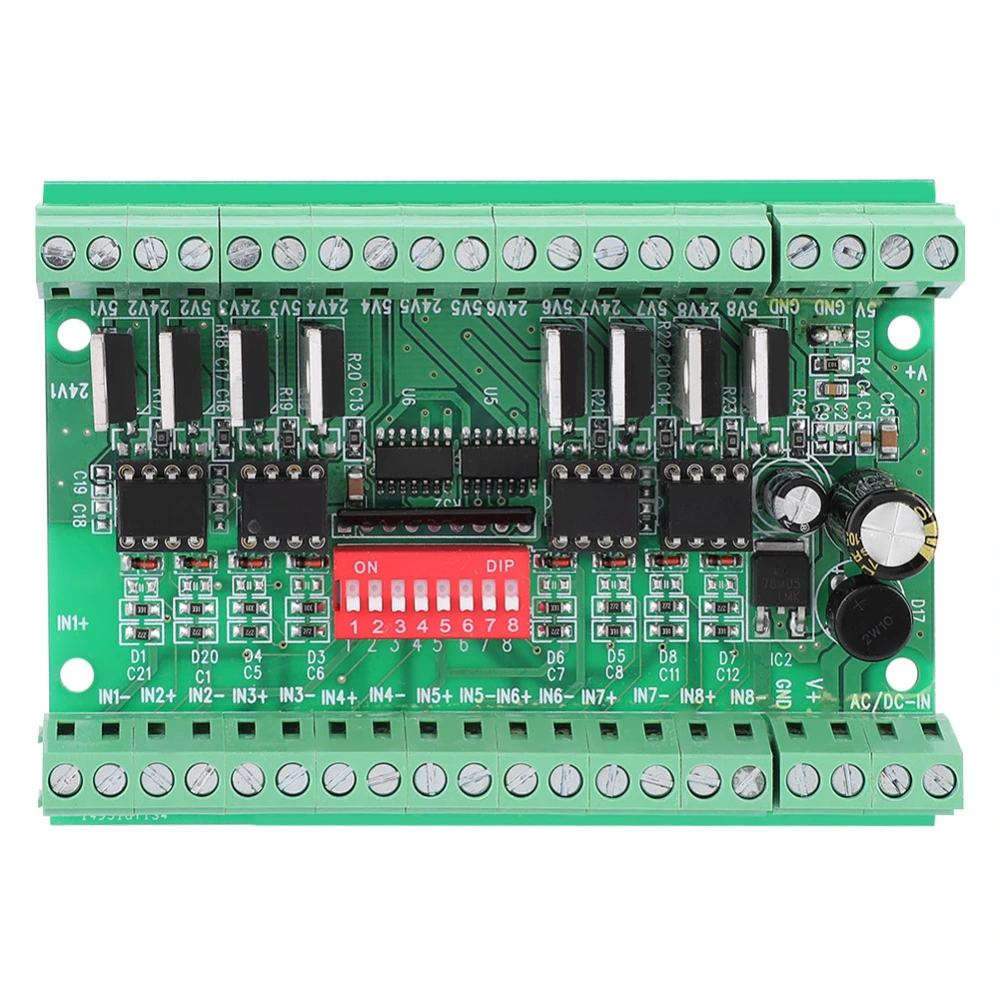 8-Channel NPN/PNP to NPN 5V/24V SquareWave Signal Conversion Module Level Converter 10MHZ