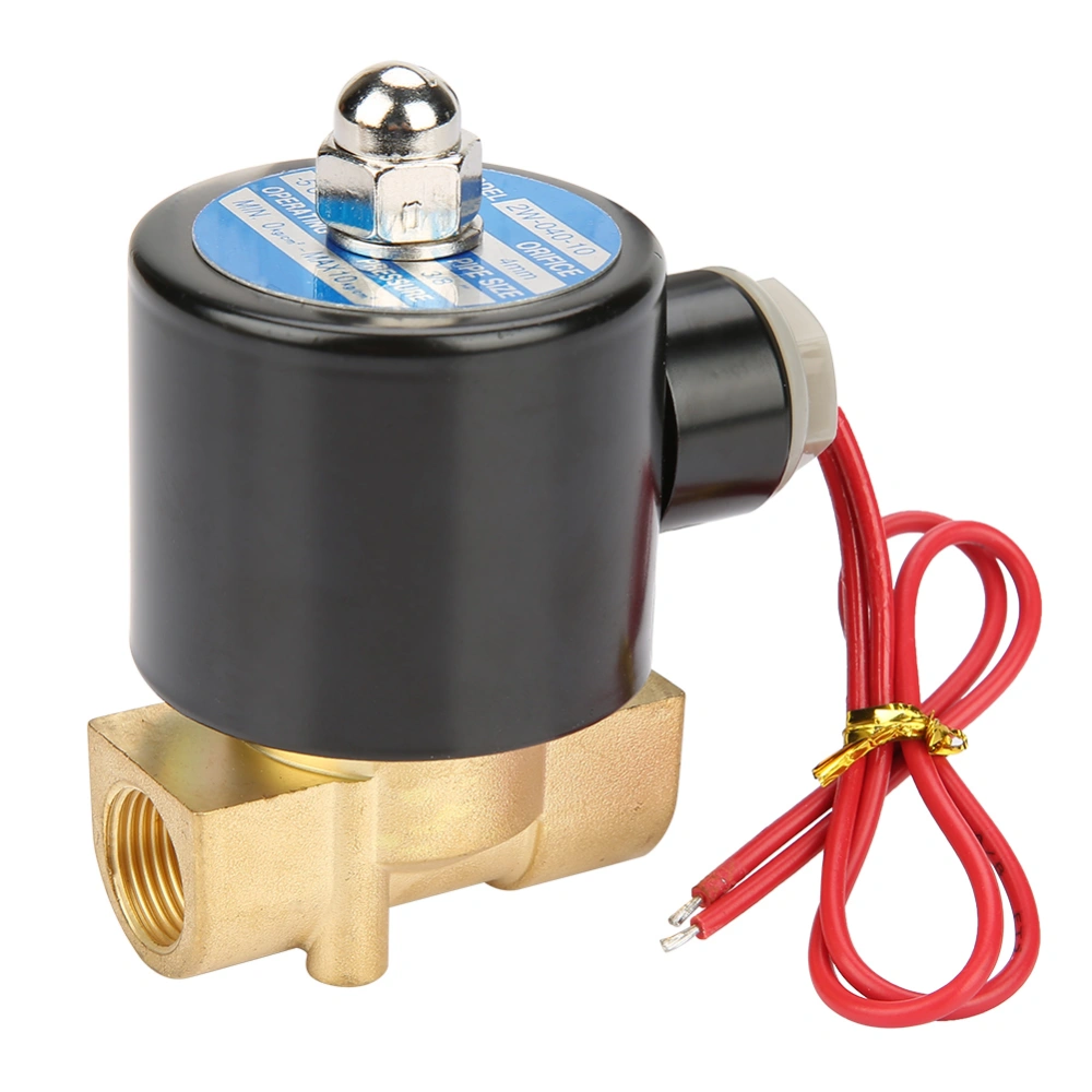 G3/8 2 Way Direct Acting N/C Normally Closed Brass Electric Solenoid Valve (DC 24V)