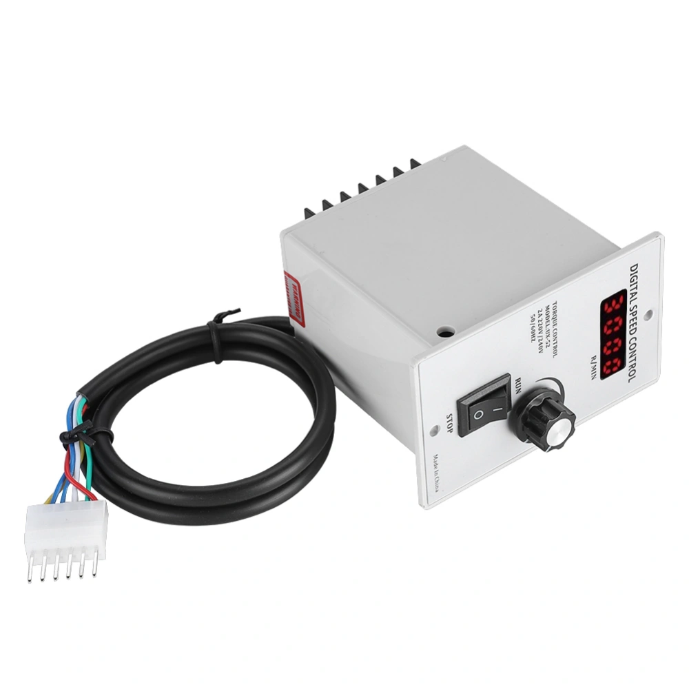 AC 220V 50Hz 15-400W Digital Adjustable Stepless Motor Speed Controller 0-1450rpm (400W)