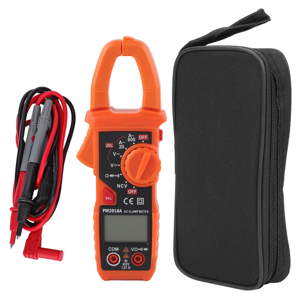 PEAKMETER PM2018A Handheld Digital LCD Clamp Meter AC/DC Voltage Diagnostic Multimeter