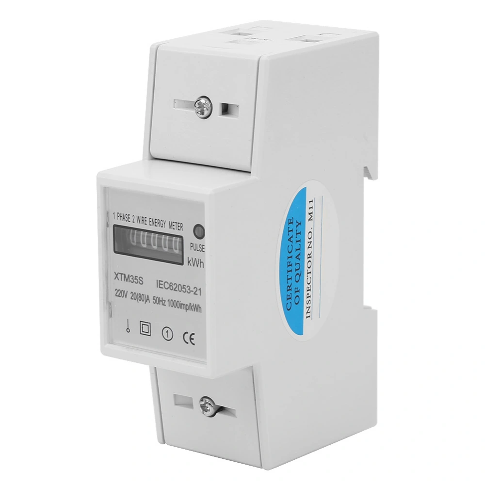 Digital 1 phase 2 Wire 2P Din Rail Electric Meter Electronic KWh Meter(20(80)A)