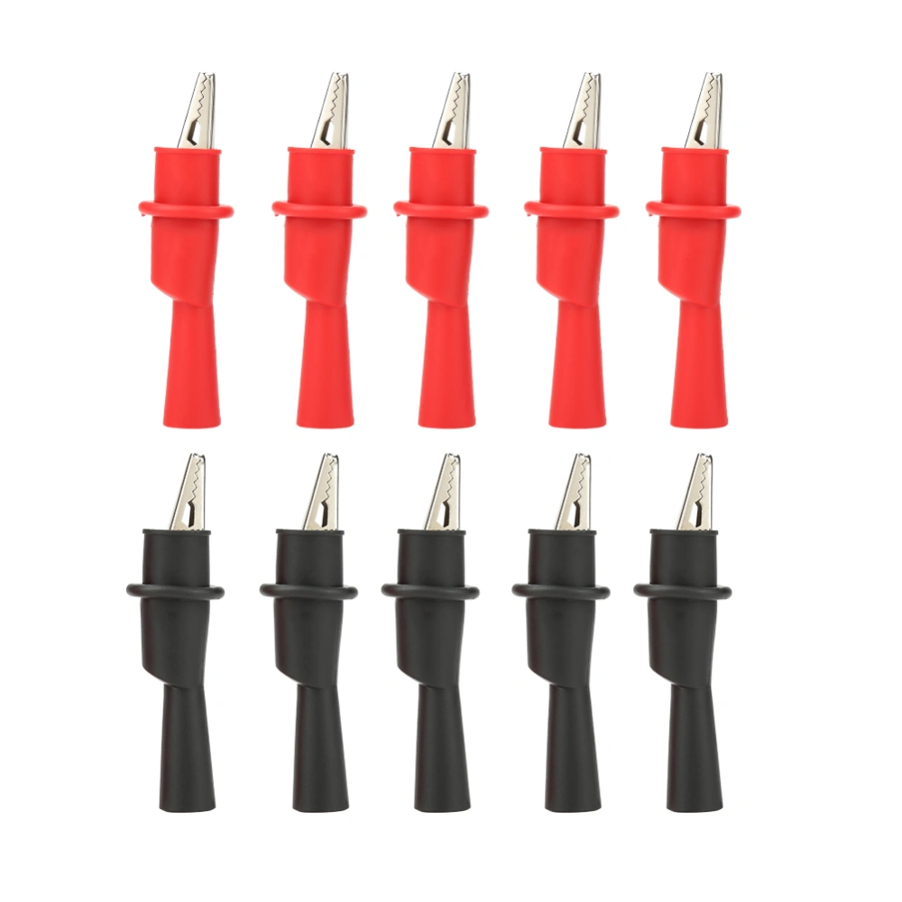 P2008 10PCS Insulation Metal Crocodile Clips Electric Test Accessories for Multimeter