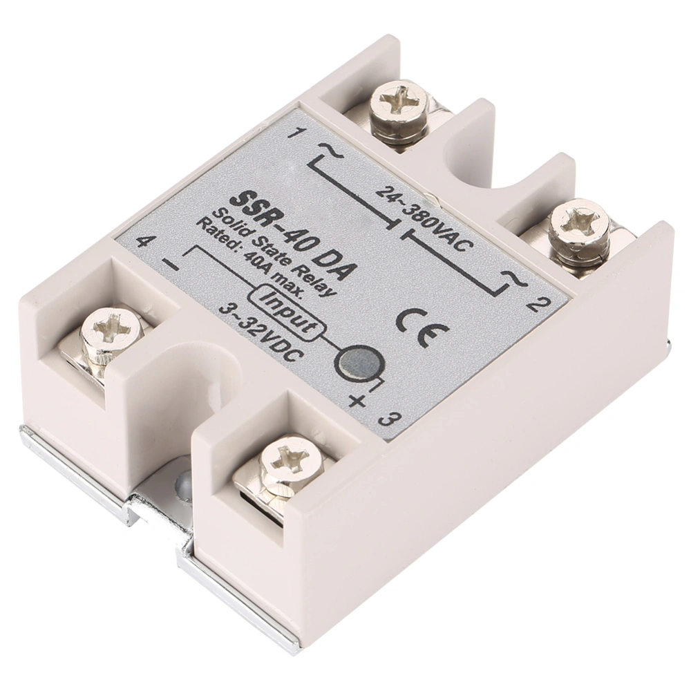 Single Phase DC-AC Solid State Relay SSr 40DA 40A Input 3-32V DC Output 24-380V AC