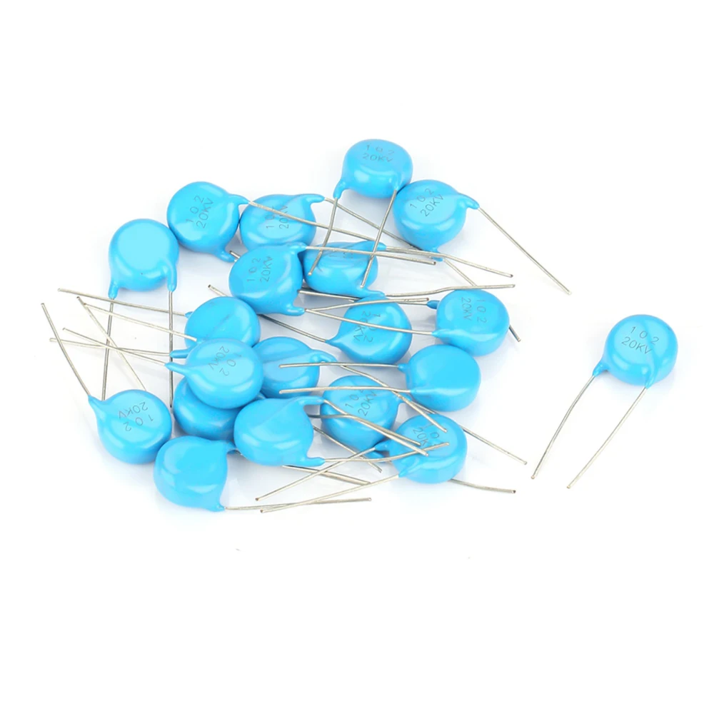 20pcs 20KV 1nF 0.001uF 1000pF 102 High Voltage Ceramic Capacitor Kit