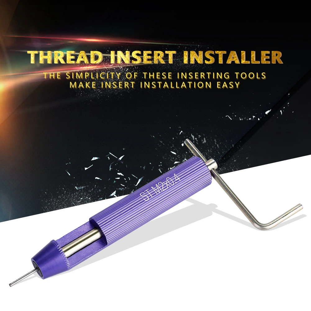 Aluminum Alloy Manual Wire Thread Insert Screw Bushing Installation Tool (ST M2*0.4)