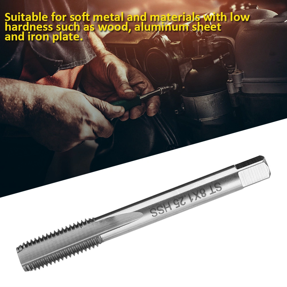 High Speed Steel Straight Flute Thread Machine Tapping Tap Thread Repair Tool (ST8*1.25)