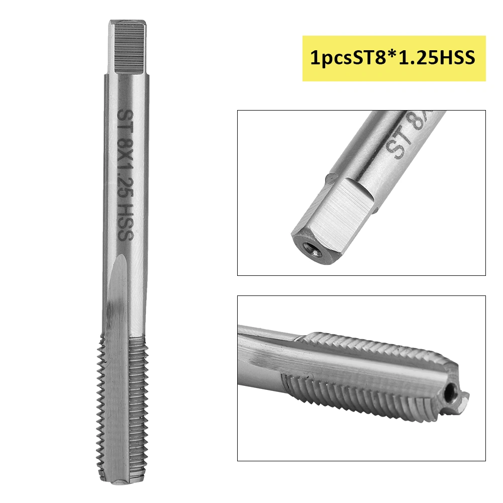 High Speed Steel Straight Flute Thread Machine Tapping Tap Thread Repair Tool (ST8*1.25)