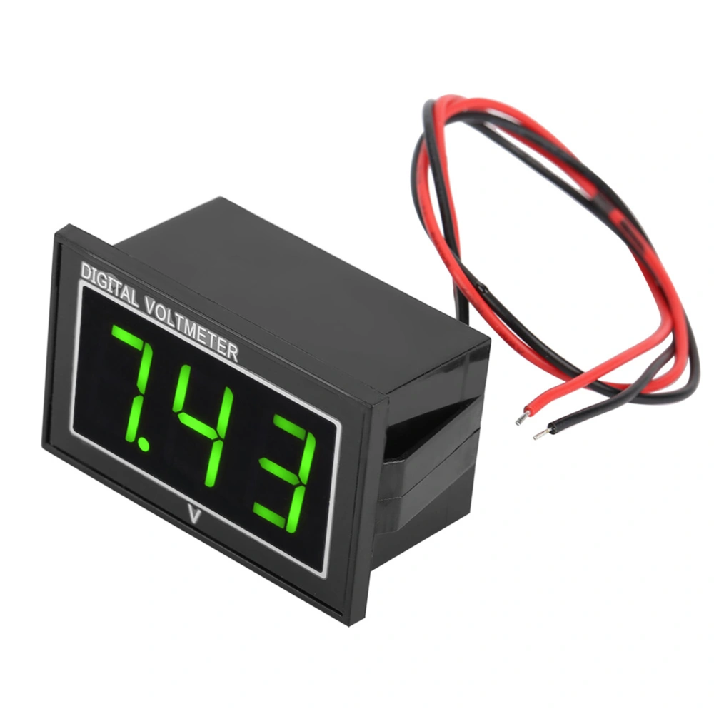 1pc Digital 0.56″ LED Display Waterproof Voltmeter DC Voltage Meter Panel (2.5-30V, Green)