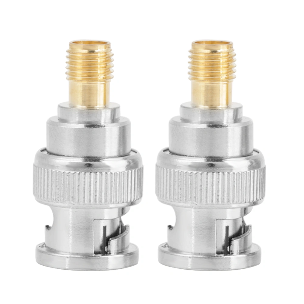 2pcs BNC Male to SMA Female Type RF Connector Coaxial Adapter Test Converter