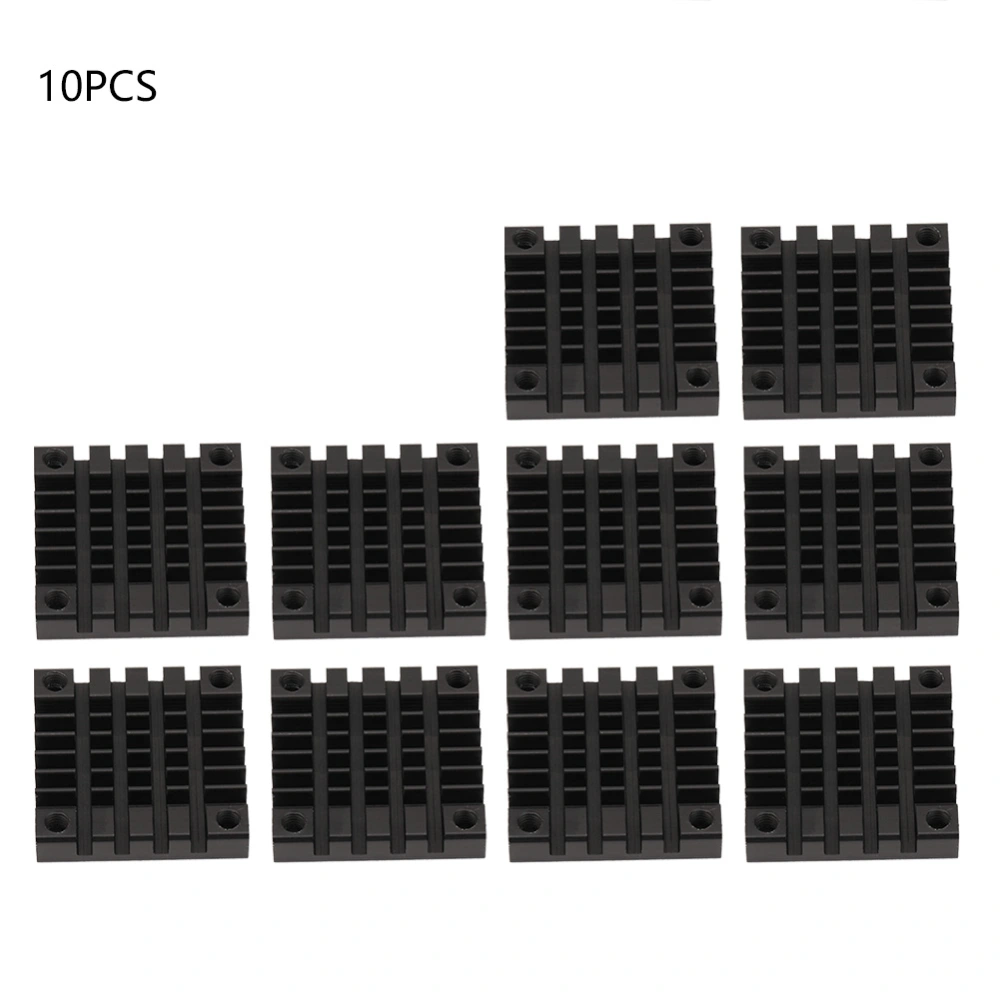 10pcs Single Fan Aluminum Heat Sink Chip Cooler Cooling Fin For Raspberry Pi 25*25*5mm